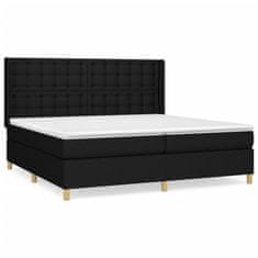 Petromila Box spring postel s matrací černá 200x200 cm textil