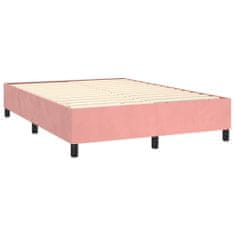 Petromila Box spring postel s matrací růžová 140x200 cm samet