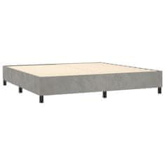 Greatstore Box spring postel s matrací světle šedá 180x200 cm samet