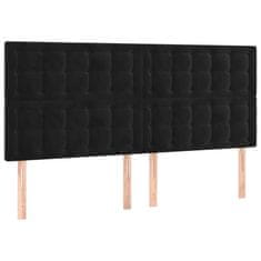 Greatstore Box spring postel s matrací černá 200x200 cm samet