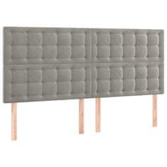 Greatstore Box spring postel s matrací světle šedá 180x200 cm samet