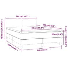 Petromila Box spring postel s matrací černá 140x200 cm umělá kůže