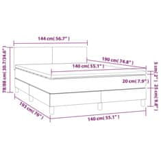 Petromila Box spring postel s matrací černá 140 x 190 cm umělá kůže