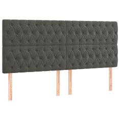 Greatstore Box spring postel s matrací tmavě šedá 180x200 cm samet