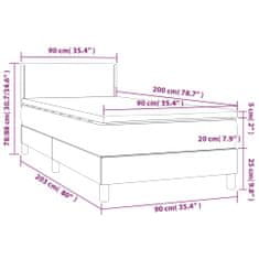 Petromila Box spring postel s matrací černá 90x200 cm umělá kůže