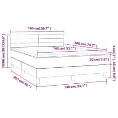 Petromila Box spring postel s matrací tmavě zelená 140x200 cm samet