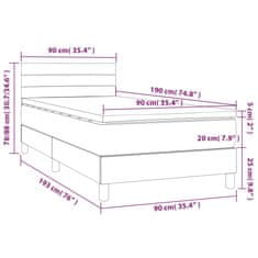 Petromila Box spring postel s matrací krémová 90x190 cm textil