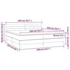 Petromila Box spring postel s matrací černá 200x200 cm samet