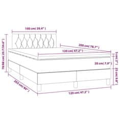 Petromila Box spring postel s matrací černá 120x200 cm textil