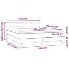 Petromila Box spring postel s matrací černá 160x200 cm textil