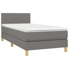 Petromila Box spring postel s matrací tmavě šedá 90x190 cm textil