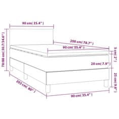 Petromila Box spring postel s matrací černá 90x200 cm umělá kůže