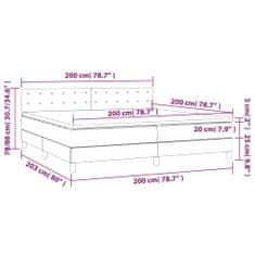 Petromila Box spring postel s matrací růžová 200x200 cm samet