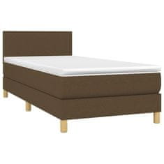 Petromila Box spring postel s matrací tmavě hnědá 90x200 cm textil