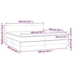 Petromila Box spring postel s matrací tmavě šedá 200x200 cm samet