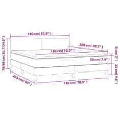 Petromila Box spring postel s matrací černá 180x200 cm samet