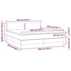 Petromila Box spring postel s matrací tmavě šedá 180x200 cm textil