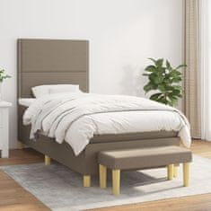 shumee Box spring postel s matrací taupe 100 x 200 cm textil