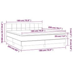 Petromila Box spring postel s matrací tmavě modrá 180x200 cm samet