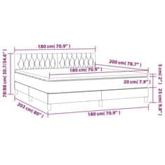 Petromila Box spring postel s matrací krémová 180x200 cm textil