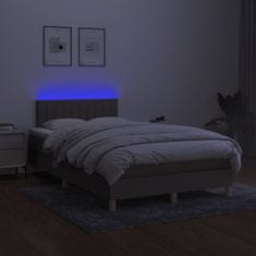 shumee Box spring postel s matrací a LED taupe 120x190 cm textil