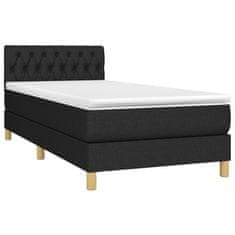 Petromila Box spring postel s matrací černá 90x200 cm textil