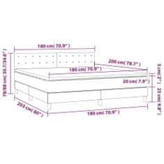 Petromila Box spring postel matrace a LED cappuccino 180x200cm umělá kůže