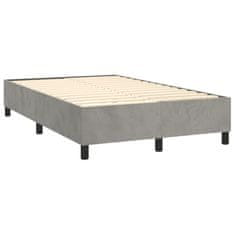 Petromila Box spring postel s matrací světle šedá 120 x 200 cm samet