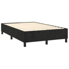 Greatstore Box spring postel s matrací černá 120 x 200 cm samet