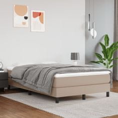 Vidaxl Box spring postel s matrací cappuccino 120x200 cm umělá kůže