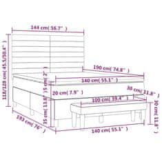 Petromila Box spring postel s matrací tmavě šedý 140 x 190 cm samet