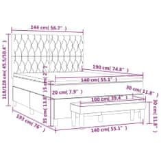 Petromila Box spring postel s matrací černá 140 x 190 cm samet