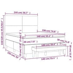 Petromila Box spring postel s matrací černá 140 x 190 cm textil