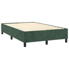 Vidaxl Box spring postel s matrací tmavě zelená 140x190 cm samet