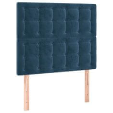 Petromila Box spring postel s matrací tmavě modrá 80 x 200 cm samet