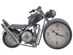Beliani Černo-stříbrné stojící hodiny BERNO