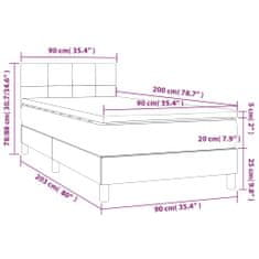 Petromila Box spring postel s matrací krémová 90x200 cm textil