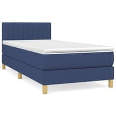 Petromila Box spring postel s matrací modrá 100 x 200 cm textil