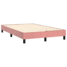 Greatstore Box spring postel s matrací růžová 120 x 200 cm samet