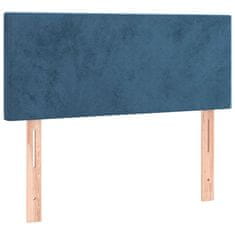 Petromila Box spring postel s matrací tmavě modrá 100x200 cm samet