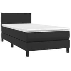Petromila Box spring postel s matrací černá 90x200 cm umělá kůže