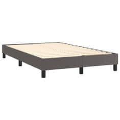 Greatstore Box spring postel s matrací šedá 120x200 cm umělá kůže