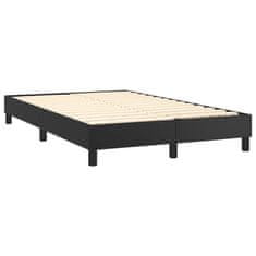 Greatstore Box spring postel s matrací černá 120 x 200 cm umělá kůže