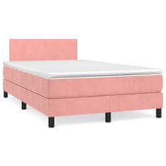 Petromila Box spring postel s matrací růžová 120 x 200 cm samet