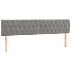 Greatstore Box spring postel s matrací světle šedá 180x200 cm samet