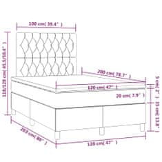 Petromila Box spring postel s matrací černá 120x200 cm textil