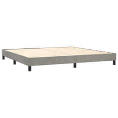 Vidaxl Box spring postel s matrací světle šedá 200x200 cm samet