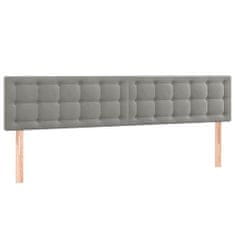 Greatstore Box spring postel s matrací světle šedá 180x200 cm samet