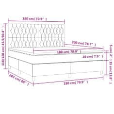 Petromila Box spring postel s matrací krémová 180x200 cm textil