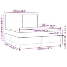 Petromila Box spring postel s matrací krémová 180x200 cm textil